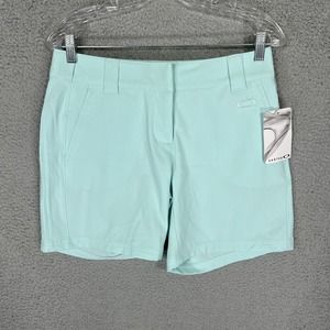 Oakley Cassis Shorts Womens 6 Blue Clearwater Chino Flat Front Golf Preppy